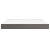 Pocket spring bed mattress Grey 180x200x20cm Faux leather