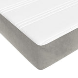 Matelas de lit à ressorts ensachés Gris clair 180x200x20 cm