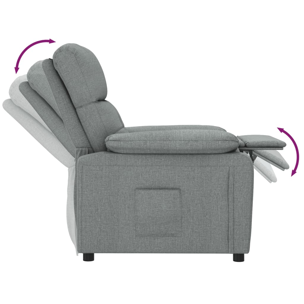 Fauteuil inclinable Gris foncé Tissu