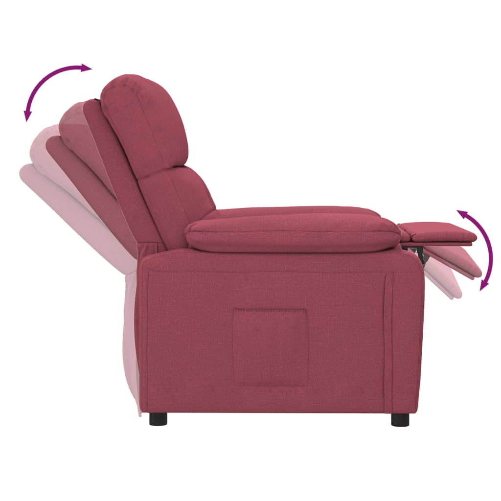 Fauteuil inclinable Rouge bordeaux Tissu