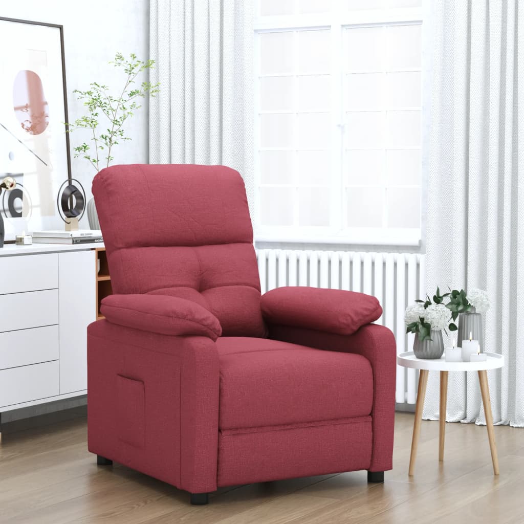 Fauteuil inclinable Rouge bordeaux Tissu