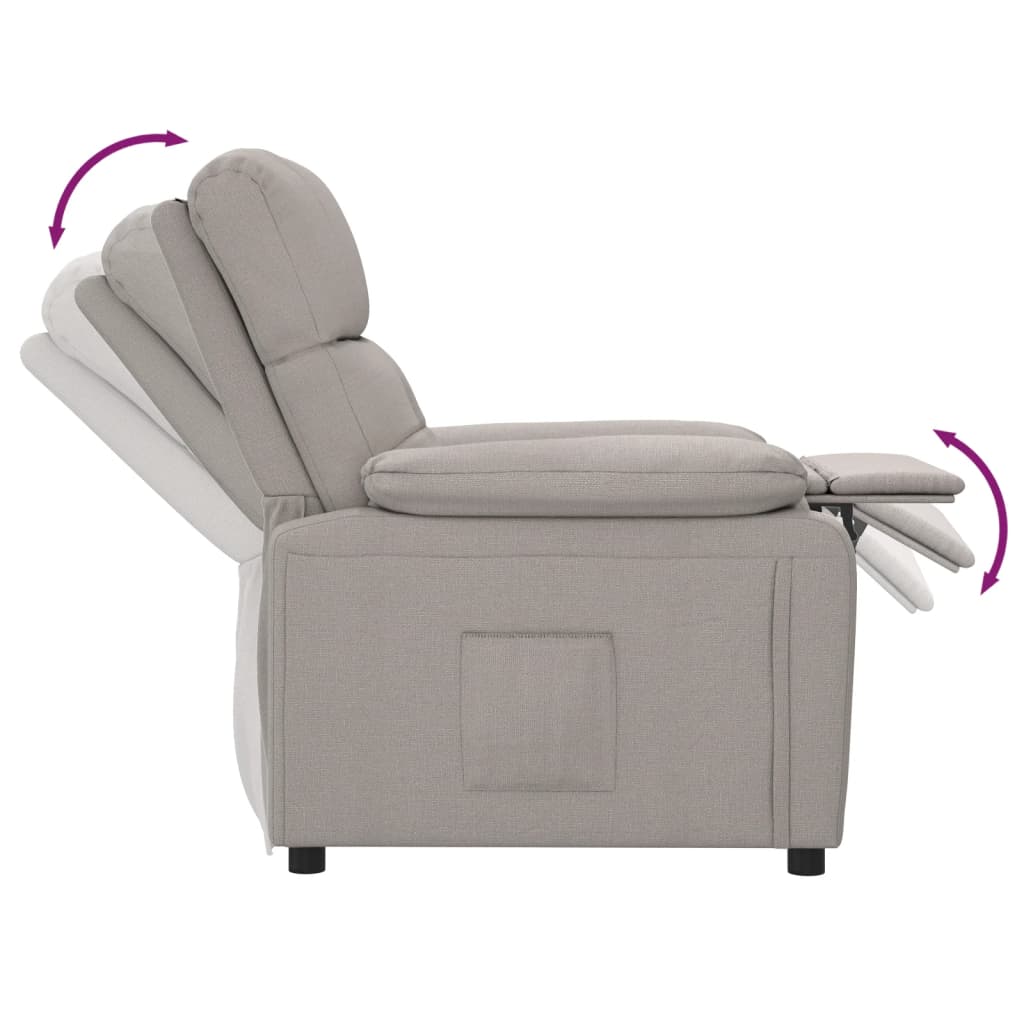 Fauteuil inclinable Taupe Tissu