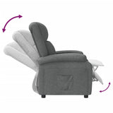 Fauteuil inclinable Gris foncé Tissu