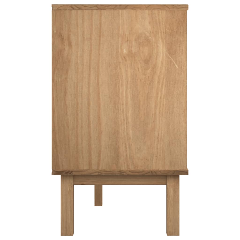 Commode OTTA marron et blanc 111x43x73,5 cm bois de pin massif