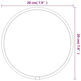 Silberner Wandspiegel Ø 20 cm rund