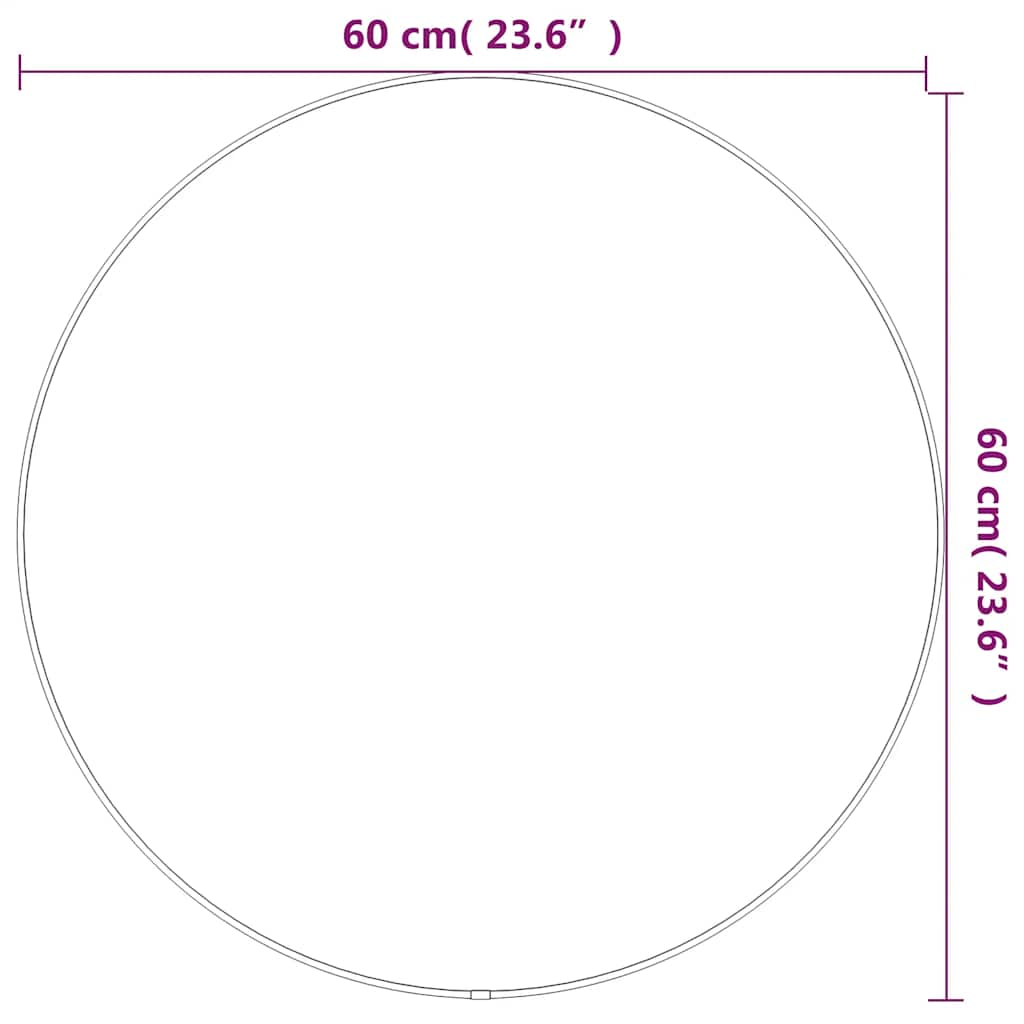 Goldfarbener Wandspiegel Ø 60 cm rund