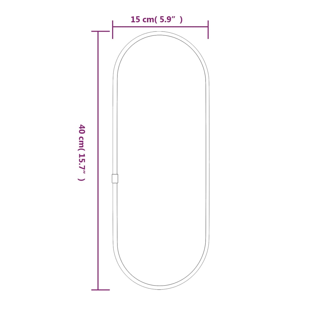 Goldwandspiegel 40x15 cm Oval