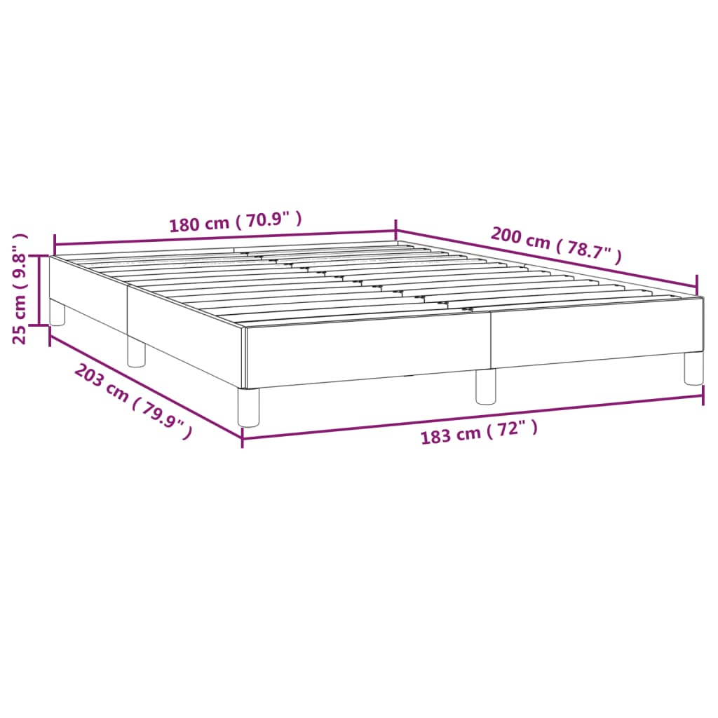 Bettgestell ohne Matratze grün 180x200 cm Stoff