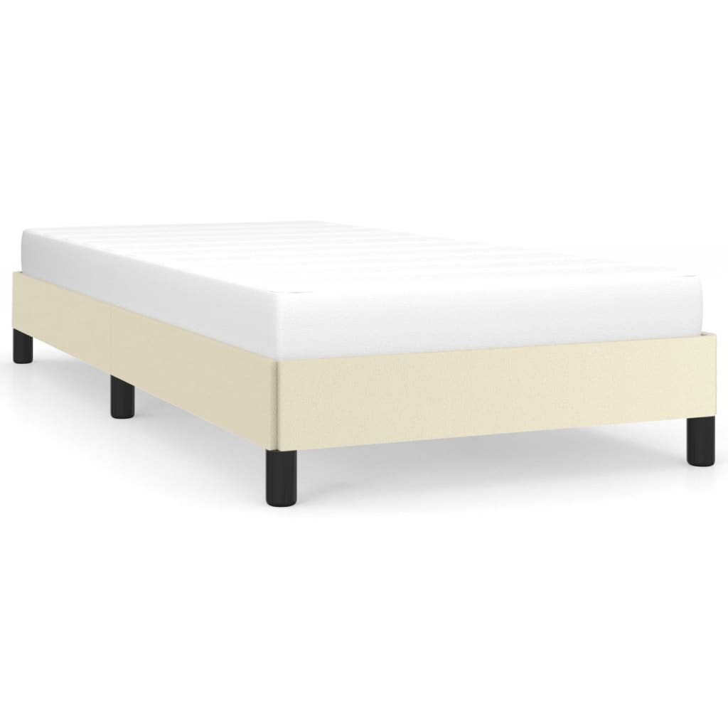 Cadre de lit sans matelas crème 90x200 cm similicuir