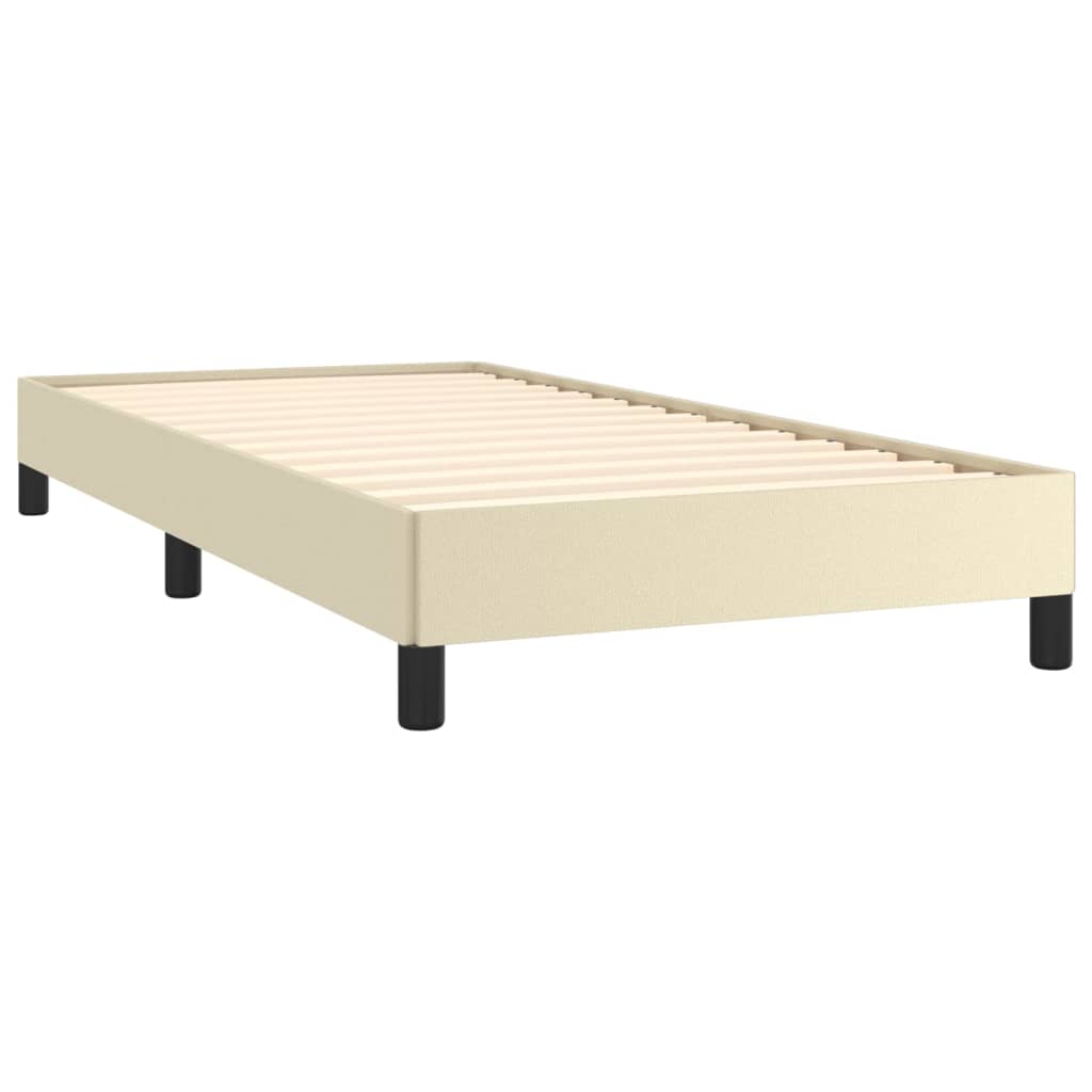 Cadre de lit sans matelas crème 90x200 cm similicuir