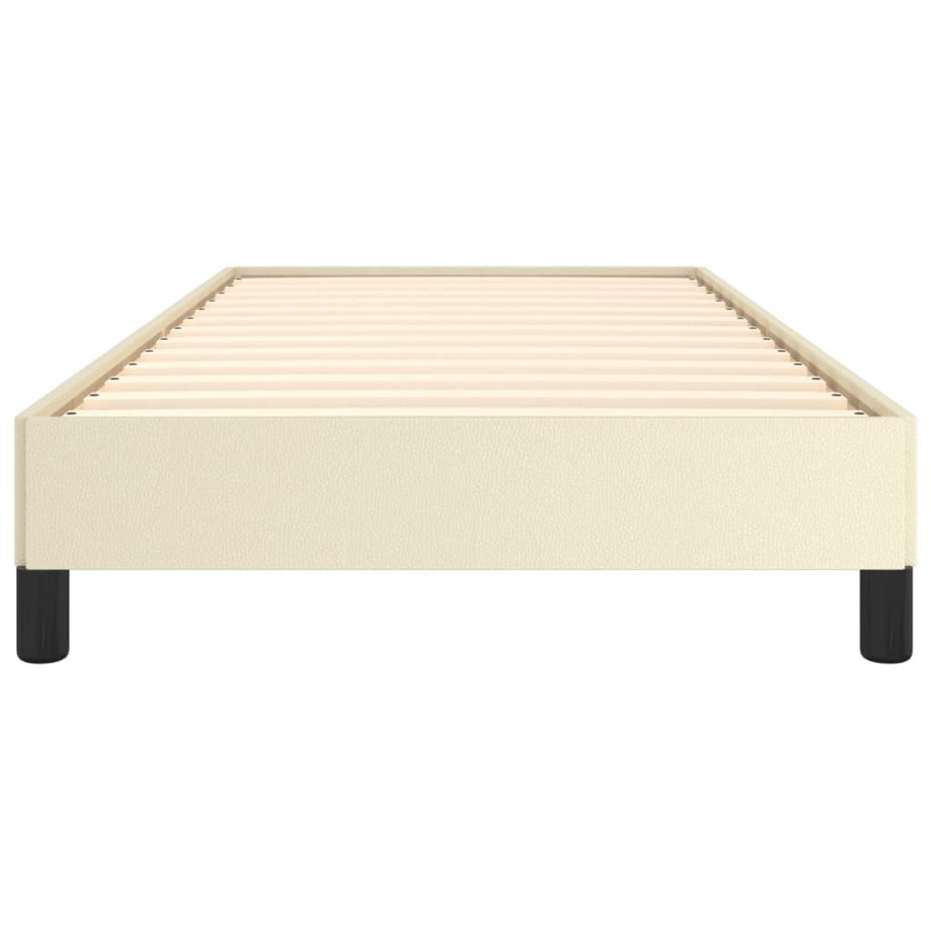 Cadre de lit sans matelas crème 90x200 cm similicuir