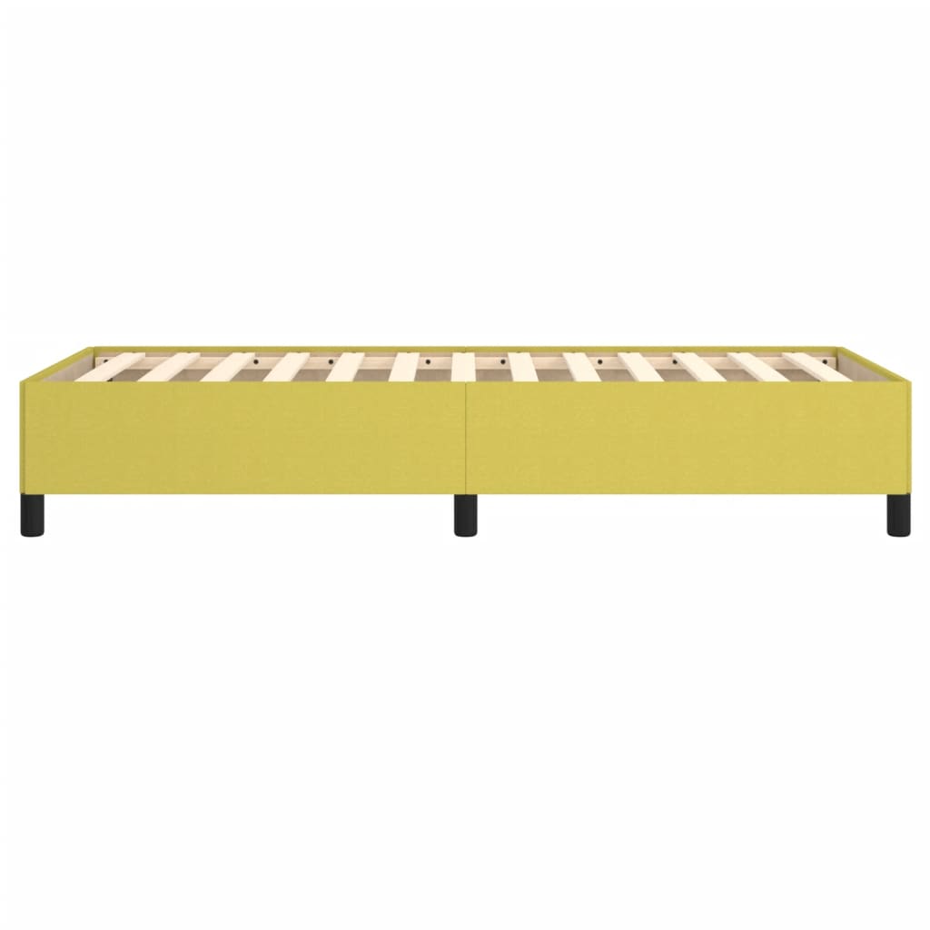 Cadre de lit sans matelas vert 90x190 cm tissu