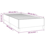 Cadre de lit sans matelas vert 100x200 cm tissu