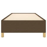 Cadre de lit sans matelas marron foncé 90x190 cm tissu