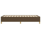 Cadre de lit sans matelas marron foncé 90x190 cm tissu