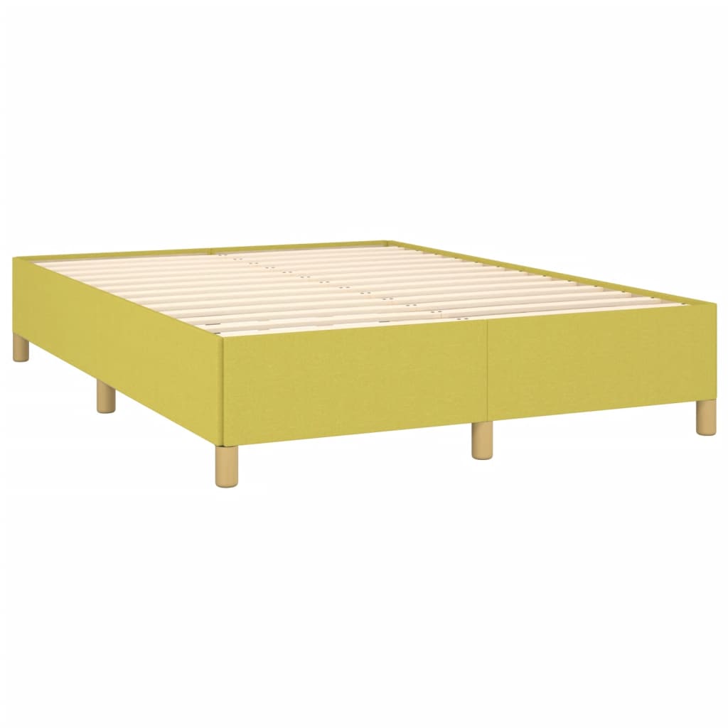 Cadre de lit sans matelas vert 140x200 cm tissu