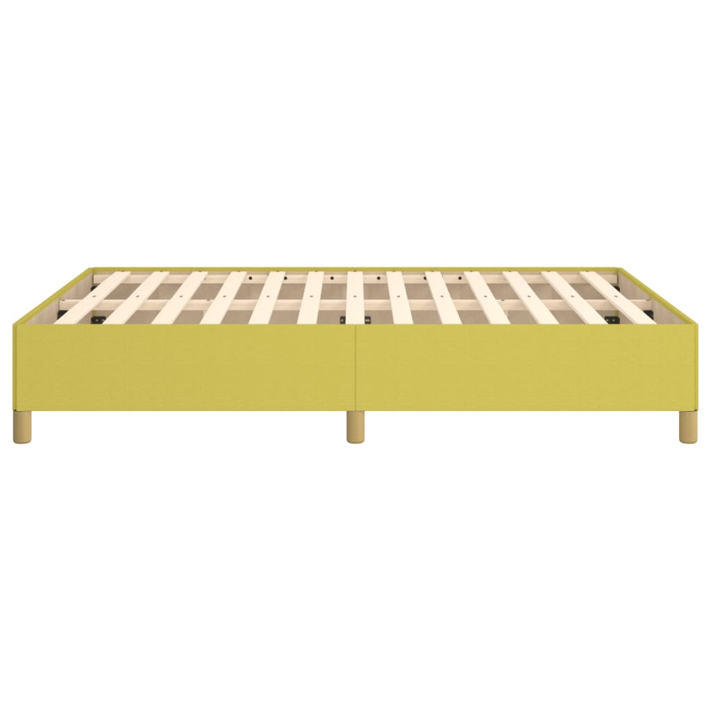 Cadre de lit sans matelas vert 140x200 cm tissu