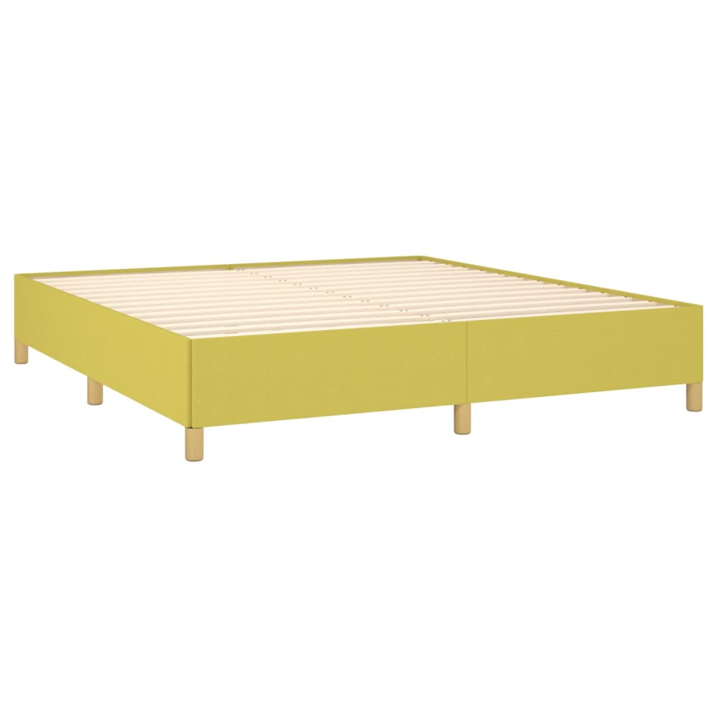 Cadre de lit sans matelas vert 180x200 cm tissu