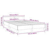 Cadre de lit sans matelas vert 120x200 cm tissu