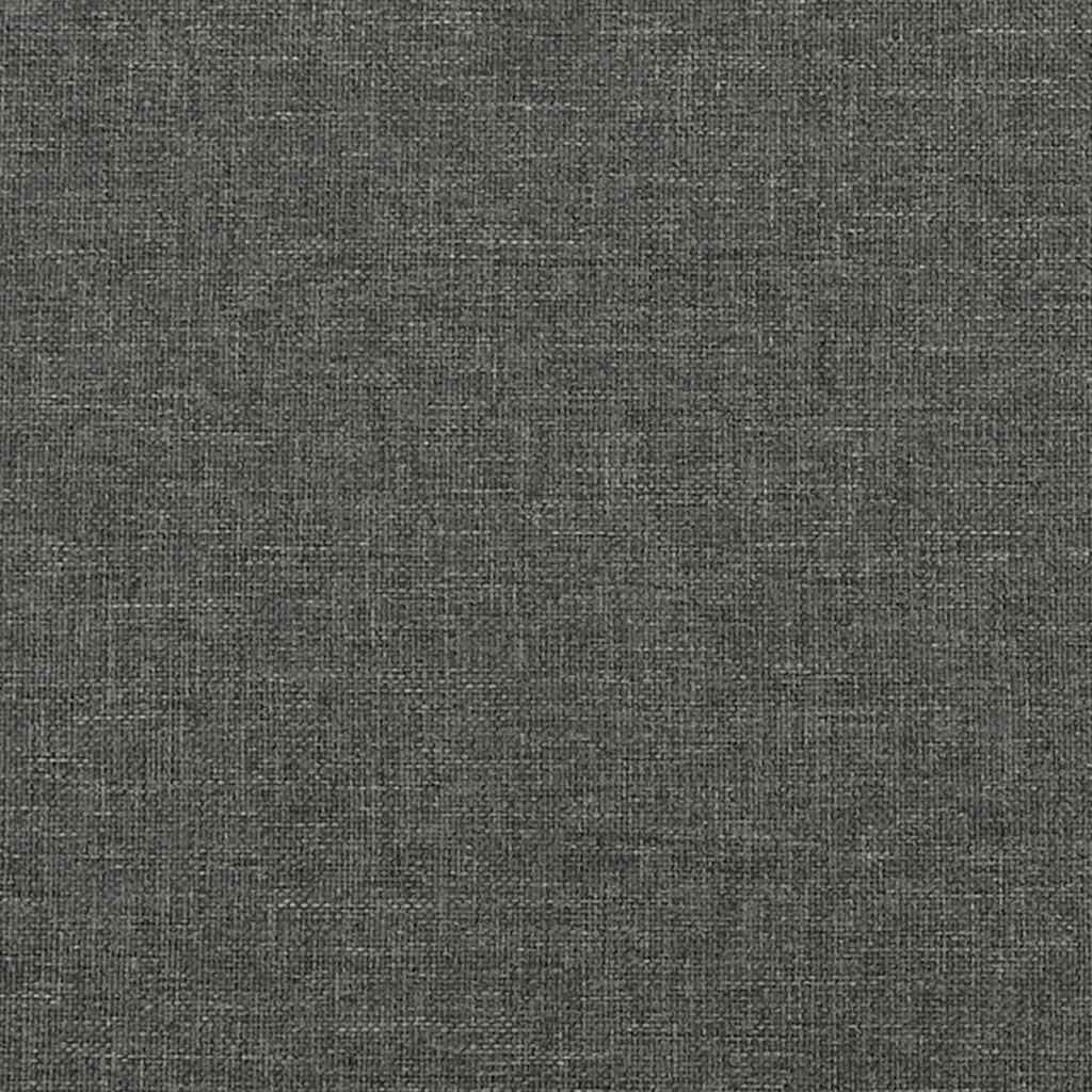 Cadre de lit sans matelas gris foncé 140x190 cm tissu