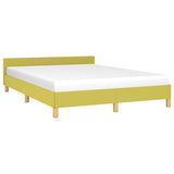 Cadre de lit sans matelas vert 140x190 cm tissu