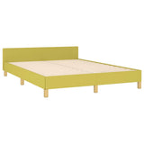 Cadre de lit sans matelas vert 140x190 cm tissu