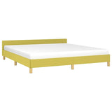 Cadre de lit sans matelas vert 160x200 cm tissu