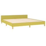 Cadre de lit sans matelas vert 160x200 cm tissu