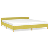 Cadre de lit sans matelas vert 180x200 cm tissu