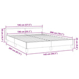 Bed frame with headboard without mattress cream 140x200 cm