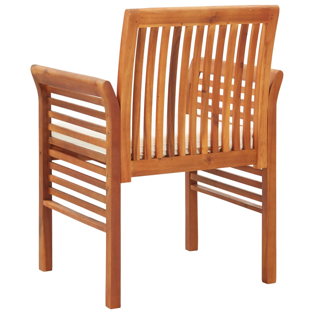 Chaises à manger de jardin et coussins lot de 8 Bois acacia