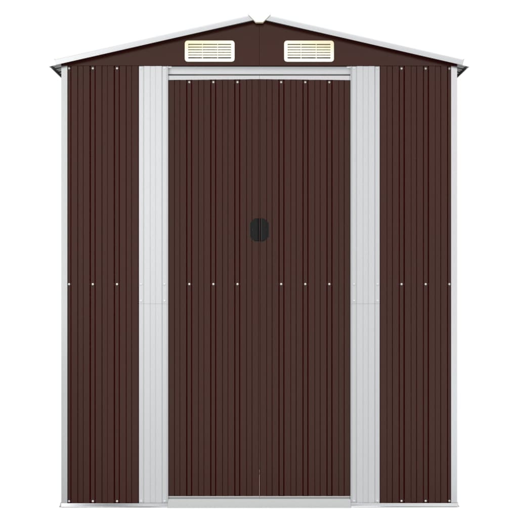 Abri de jardin Marron foncé 192x108x223 cm Acier galvanisé