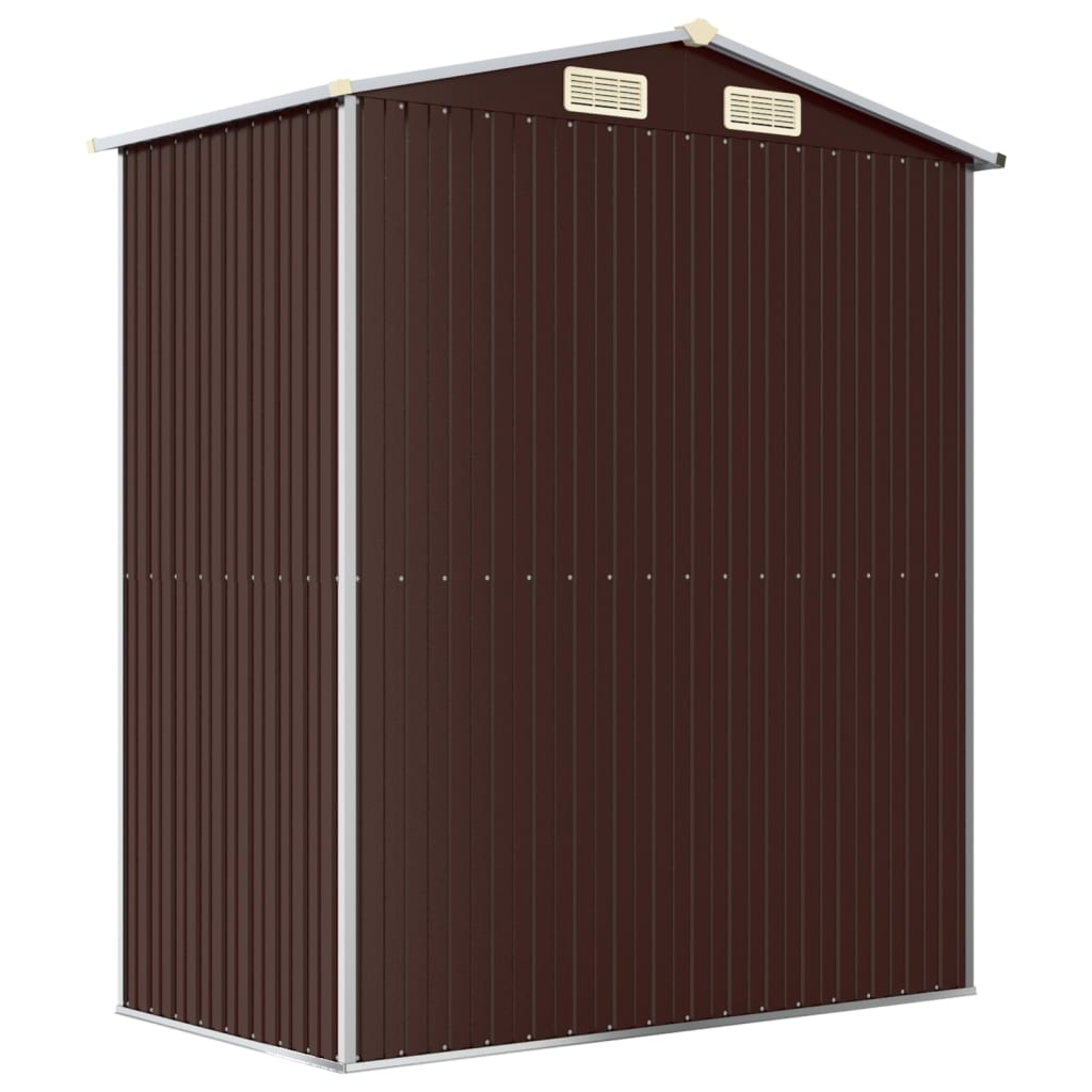 Abri de jardin Marron foncé 192x108x223 cm Acier galvanisé