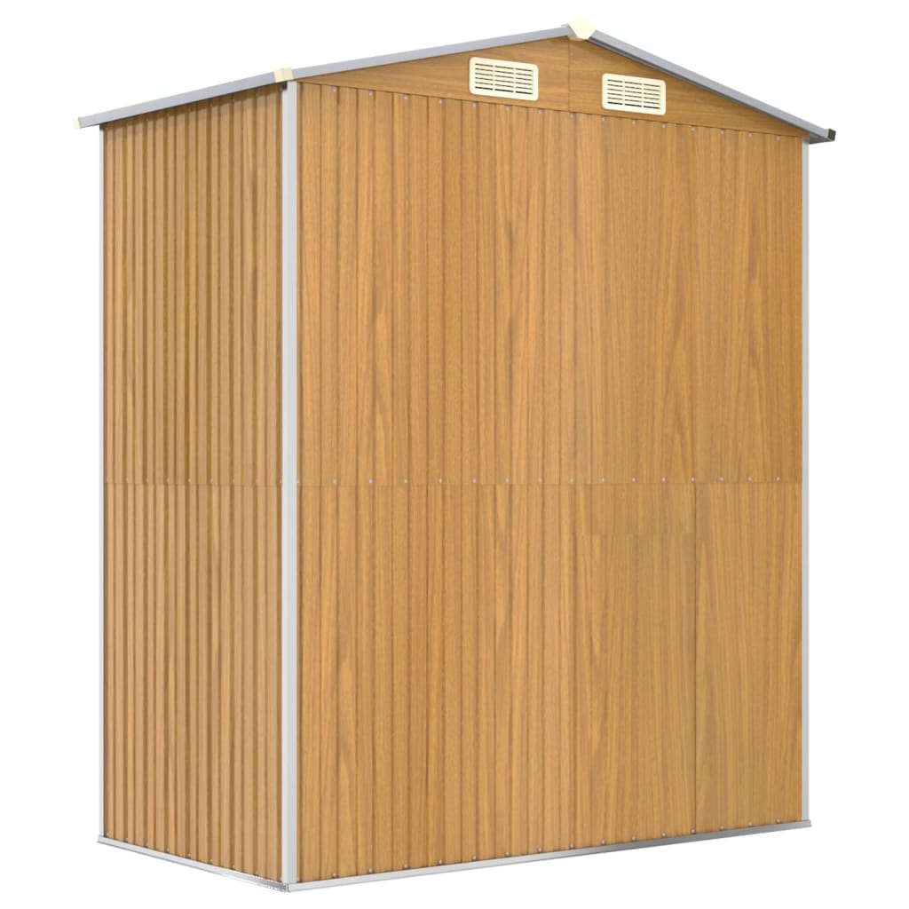 Abri de jardin Marron clair 192x108x223 cm Acier galvanisé