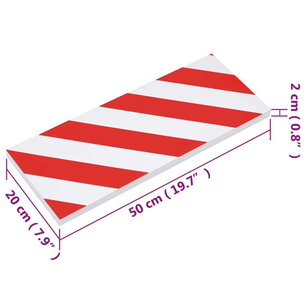 Wall Protectors 6 pcs Red and White 50x20x2 cm EVA Foam