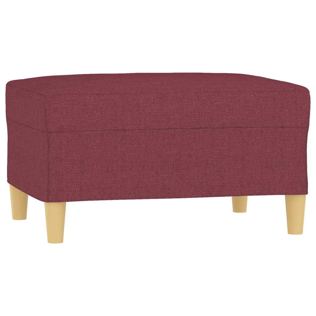 Repose-pied Rouge bordeaux 70x55x41 cm Tissu