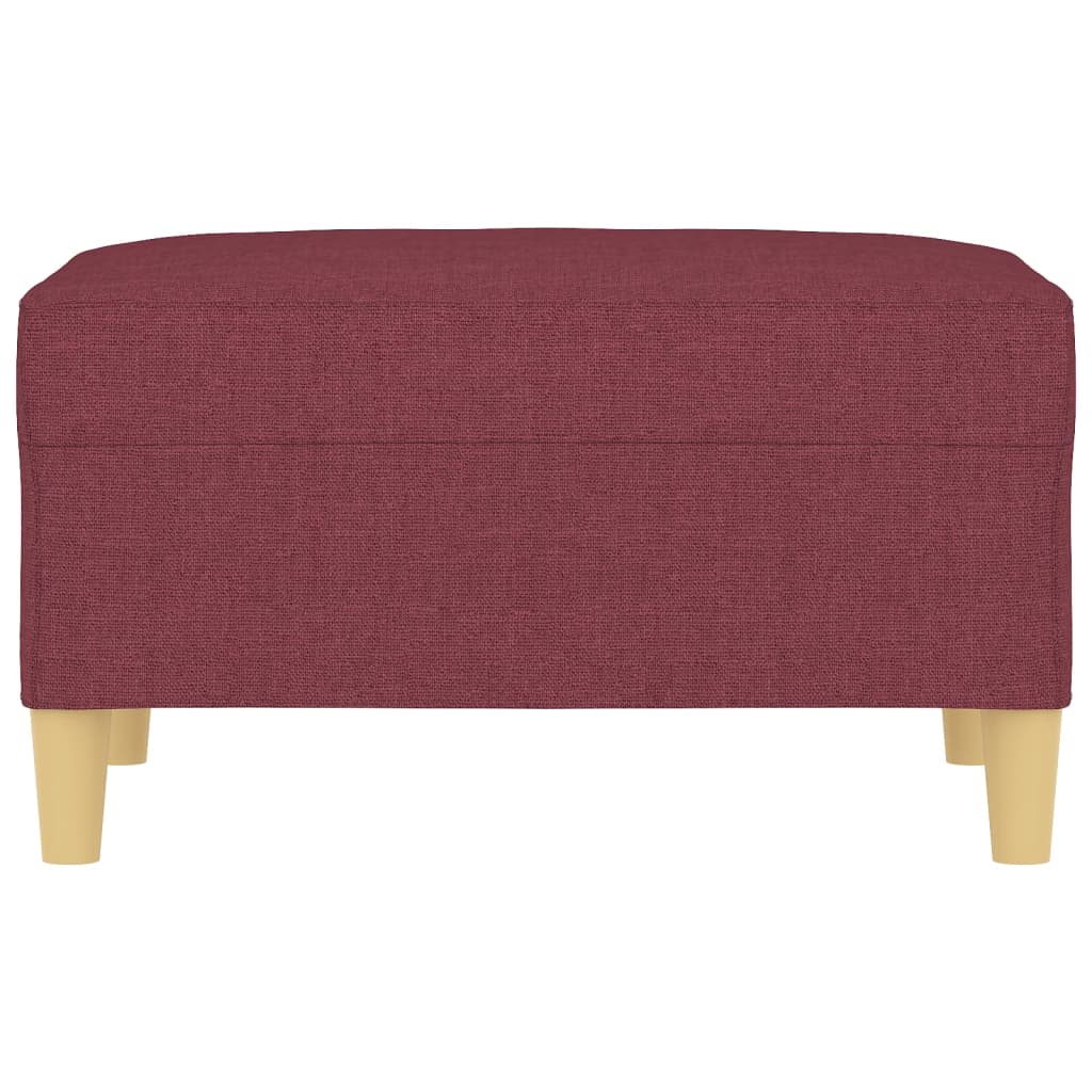 Repose-pied Rouge bordeaux 70x55x41 cm Tissu