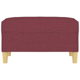 Repose-pied Rouge bordeaux 70x55x41 cm Tissu