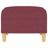 Repose-pied Rouge bordeaux 70x55x41 cm Tissu