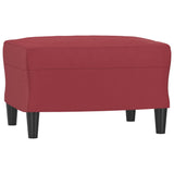 Repose-pied Rouge bordeaux 60x50x41 cm Similicuir