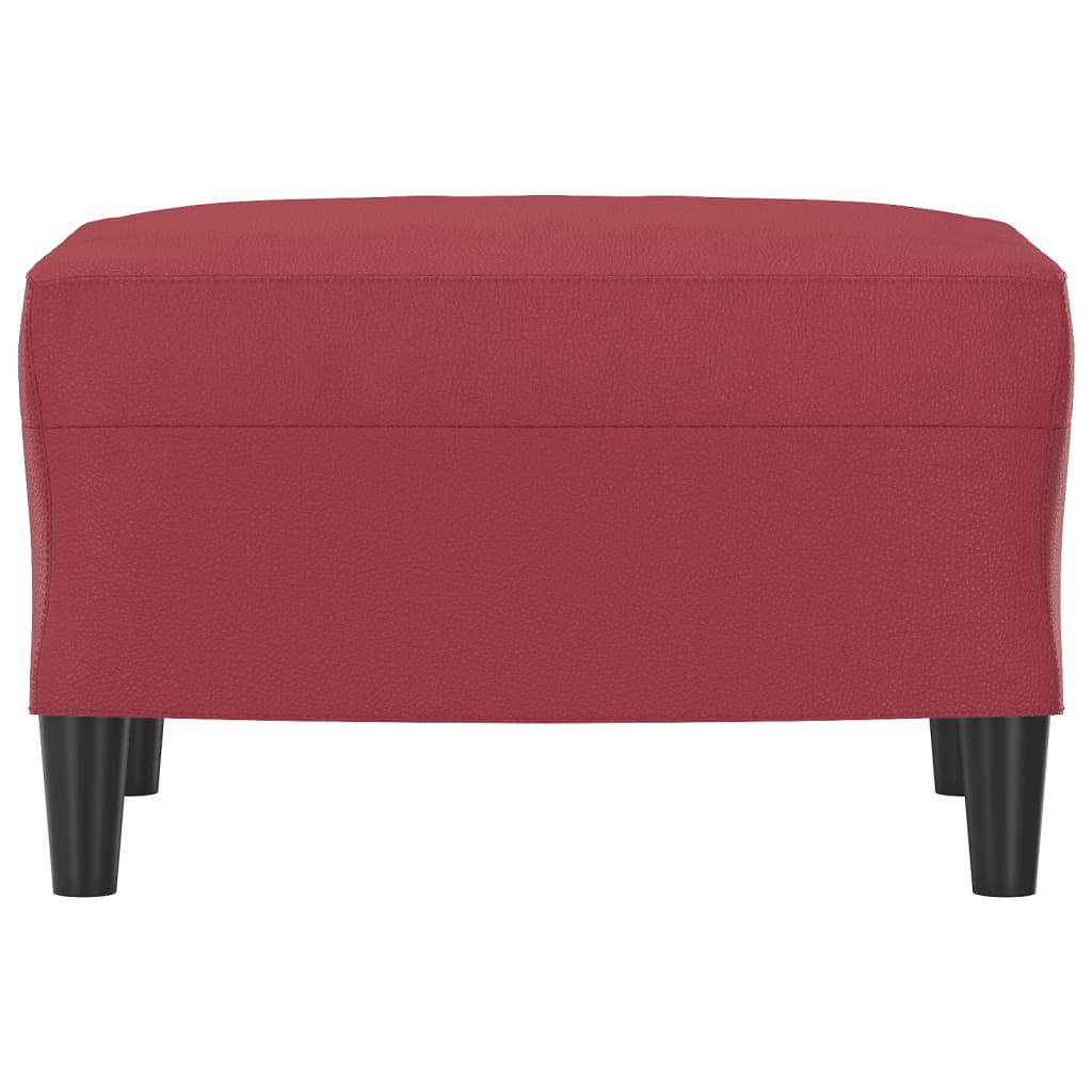 Repose-pied Rouge bordeaux 60x50x41 cm Similicuir