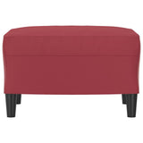 Repose-pied Rouge bordeaux 60x50x41 cm Similicuir