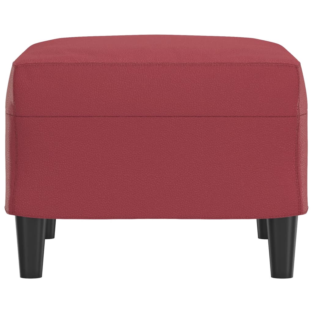 Repose-pied Rouge bordeaux 60x50x41 cm Similicuir