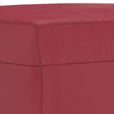 Repose-pied Rouge bordeaux 60x50x41 cm Similicuir