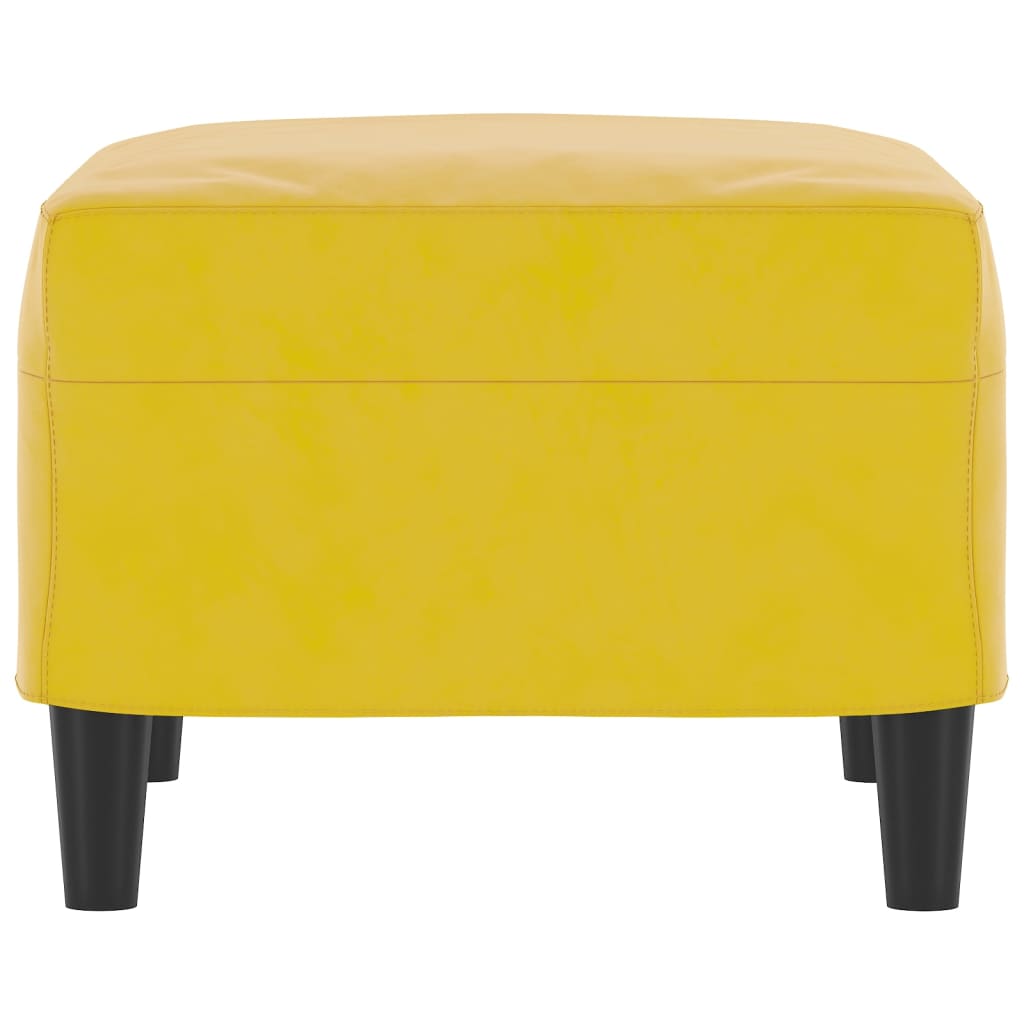 Repose-pied Jaune 60x50x41 cm Velours