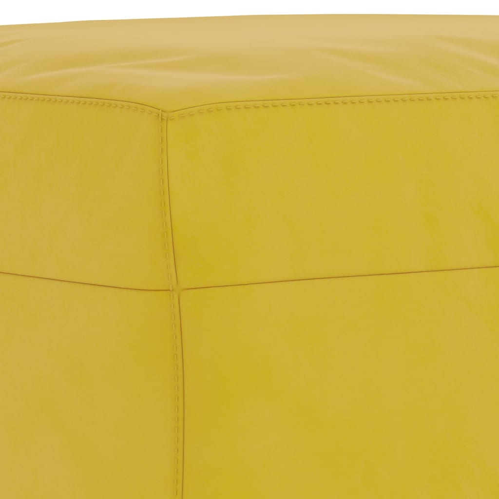 Repose-pied Jaune 60x50x41 cm Velours