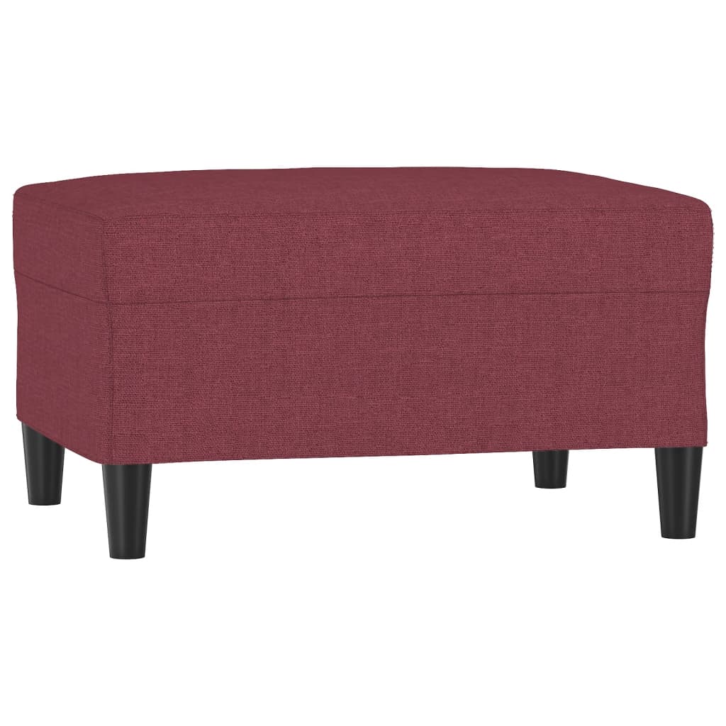 Repose-pied Rouge bordeaux 70x55x41 cm Tissu