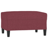 Repose-pied Rouge bordeaux 70x55x41 cm Tissu