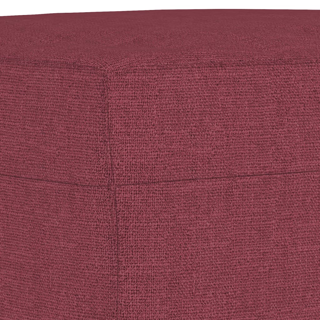 Repose-pied Rouge bordeaux 70x55x41 cm Tissu