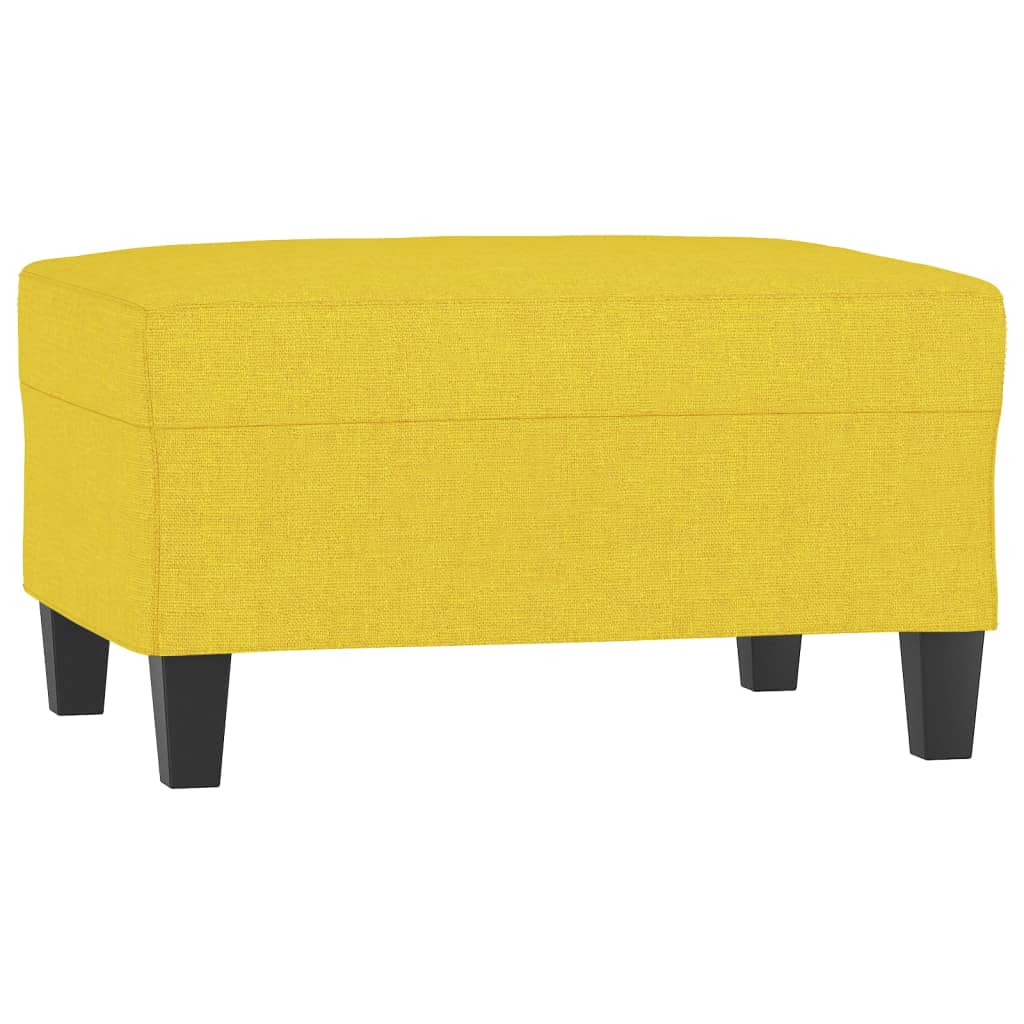 Repose-pied Jaune clair 70x55x41 cm Tissu